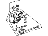 OEM 1986 Acura Integra Lock Assembly, Left Rear Power Door - 76450-SE7-A02