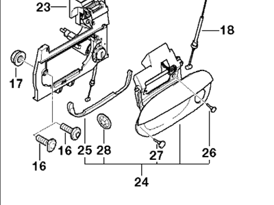 BMW 51-21-8-240-415 Rear Left Illuminated Door Handle