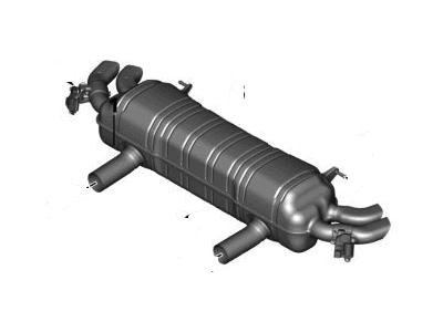 BMW 18-30-8-482-536 REAR MUFFLER WITH EXHAUST FL