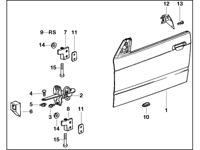 BMW 51-21-8-201-063 Inner Left Window Channel Cover