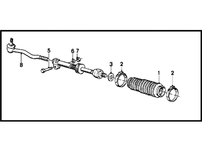 BMW 32-11-1-125-186 Right Side Tie Rod
