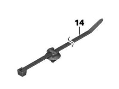 BMW 61-13-6-933-279 Cable Strap With Bracket