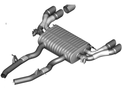 BMW 18-30-8-485-812 REAR MUFFLER WITH EXHAUST FL:181033