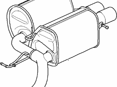 BMW 18-10-7-835-962 Sedan Rear Muffler Right