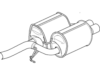 BMW 18-10-7-835-961 Exhaust Muffler Rear Left