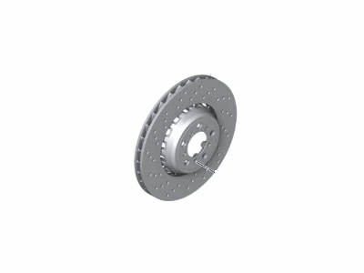 BMW 34-11-2-284-809 Brake Disc, Ventilated, Left