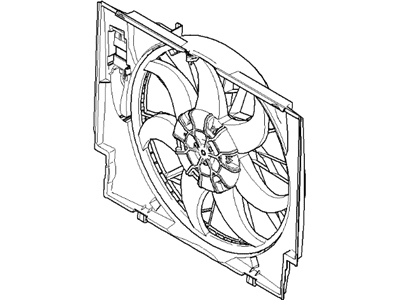 BMW 17-42-7-603-658 Cooling Fan Assembly With Shroud