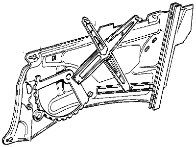 BMW 51-34-1-928-323 Rear Left Window Regulator