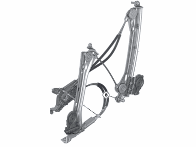 BMW 51-33-7-487-911 Front Left Window Regulator
