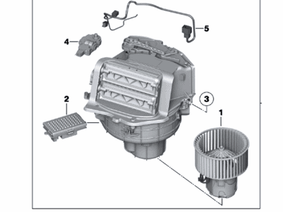BMW 64-11-9-204-485 Blower Unit