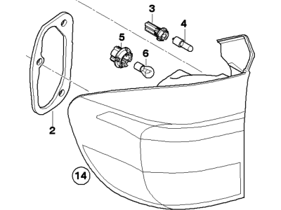 BMW 63-21-7-158-941 Rear Light In The Side Panel, Left