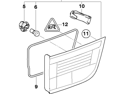 BMW 63-21-7-200-821 Rear Light In Trunk Lid, Left