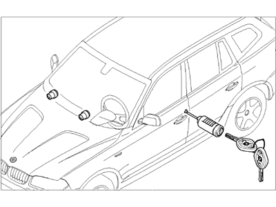 BMW 51-21-0-034-742 Set Uniform Locking System With Ews Control Unit (Code)