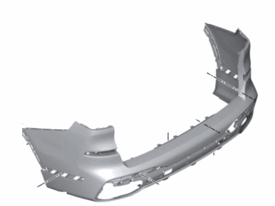 BMW 51-12-5-A0B-D59 BUMPER TRIM PANEL, PRIMED, R