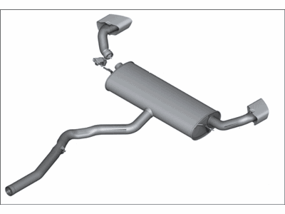 BMW 18-30-8-648-380 Rear Exhaust Flap Muffler
