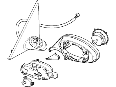 BMW 51-16-7-208-256 Heated Outside Mirror, Right