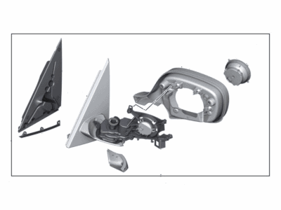 BMW 51-16-3-455-339 Heated Outside Mirror, Left