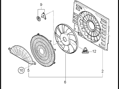 BMW 64-54-6-919-053 Pusher Fan