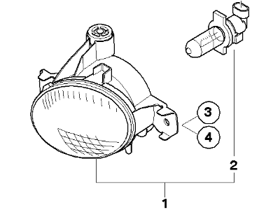 BMW 63-17-6-924-655 Fog Lights, Left