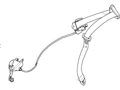 BMW 72-11-7-222-104 Front Upper Right Seat Belt