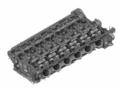 BMW 11-12-7-934-494 CYLINDER HEAD WITH VALVE GEA