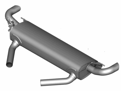 BMW 18-30-7-935-446 Rear Muffler With Exhaust Fl