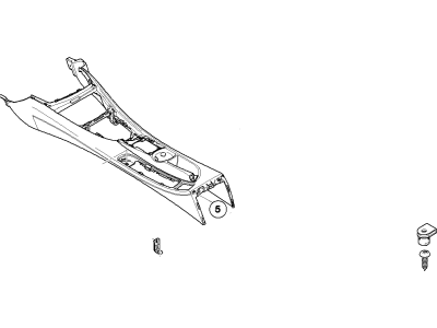BMW 51-16-9-110-525 Centre Console With Drink Holder