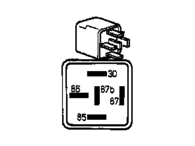 BMW 61-36-8-353-447 Relay, Two-Pole Make Contact, Black
