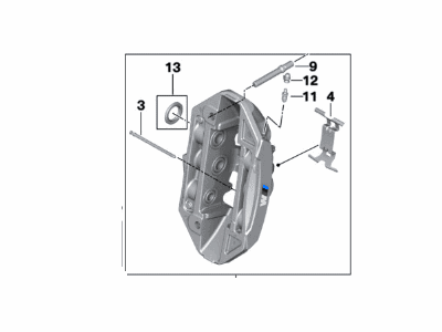BMW 34-11-8-089-937 Brake Caliper Left