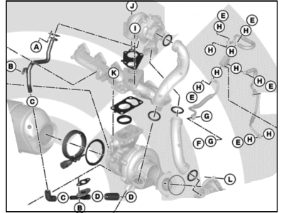 BMW 11-65-2-411-690 Installation Kit, Turbocharger