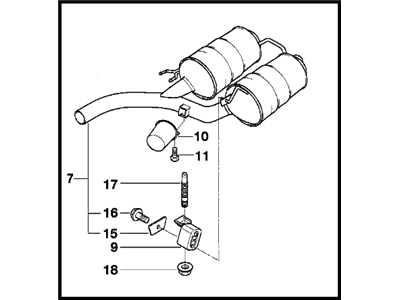 BMW 18-30-1-427-231 Rear Muffler