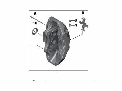 BMW 34-11-6-884-757 Brake Caliper Silver Left