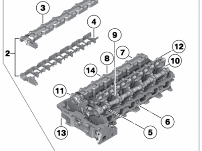 BMW 11-12-7-591-617 Valve Gear Cylinder Head