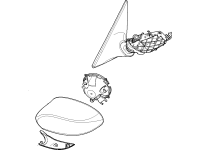 BMW 51-16-7-189-771 Exterior Mirror Without Glass, Heated, Left