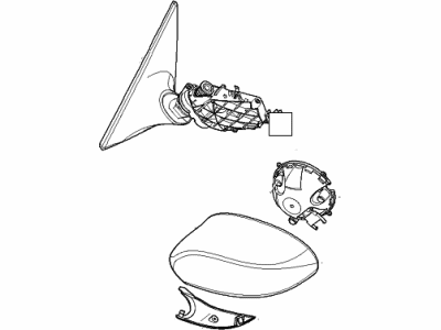 BMW 51-16-7-189-759 Exterior Mirror Without Glass, Heated, Left