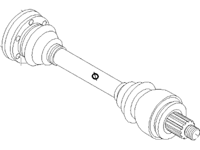 BMW 33-20-7-572-683 Rear Left Cv Axle Shaft Assembly