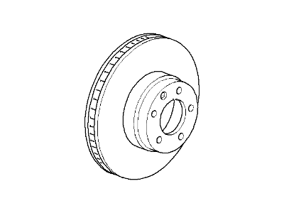BMW 34-11-2-229-527 Brake Disc, Ventilated, Left