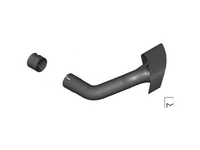 BMW 18-30-2-147-647 Tailpipe Trim, Chrome, Left