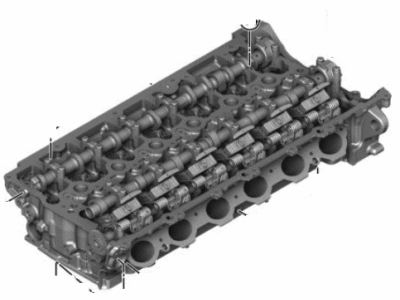 BMW 11-12-7-934-495 CYLINDER HEAD WITH VALVE GEA