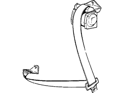 BMW 72-11-8-208-835 Rear Upper Seat Belt With Child Protection