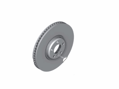 BMW 34-11-6-789-543 Brake Disc, Lightweight, Ventilated, Left