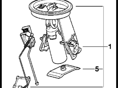 BMW 16-14-6-758-735 Fuel Pump Assembly, Right