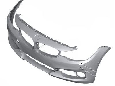 BMW 51-11-7-371-863 Panel, Bumper, Primed, Front