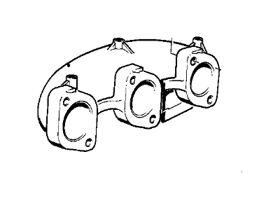 BMW 11-62-1-711-714 Exhaust Manifold, Rear