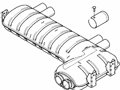 BMW 18-10-7-831-783 Rear Exhaust Muffler