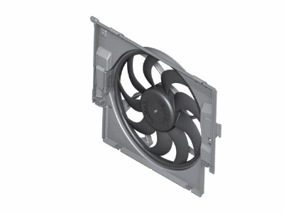 BMW 17-41-8-642-161 Radiator Condenser Cooling Fan Assembly