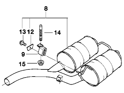 BMW 18-10-1-407-970 Rear Muffler