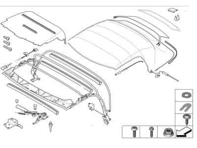 BMW 54-31-8-407-994 Repair.Kit For Rivets/Folding Top Mount.Parts