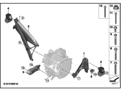 BMW 07-12-9-907-455 Hex Bolt