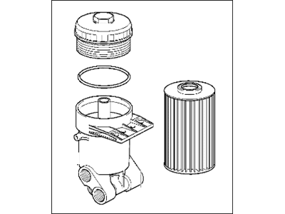 BMW 11-42-1-405-197 Oil Filter With Oil Cooler Connection